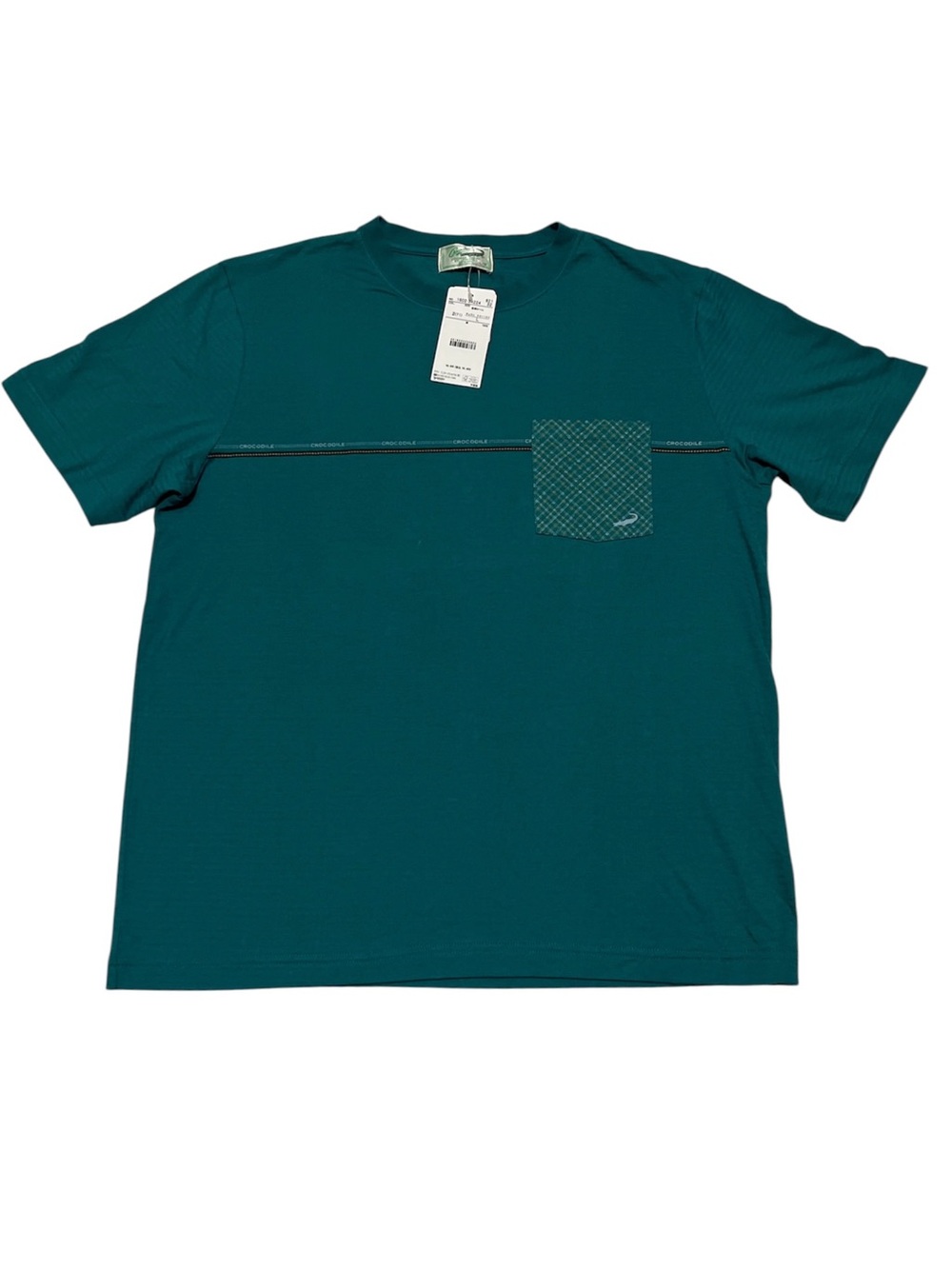 Crocodile Teal Pocket T-Shirt NWT Men’s Large Japanese Luxury Market Import Tee
